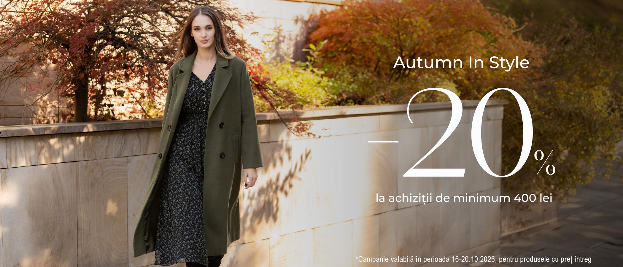 20% reducere pentru produsele cu pret intreg