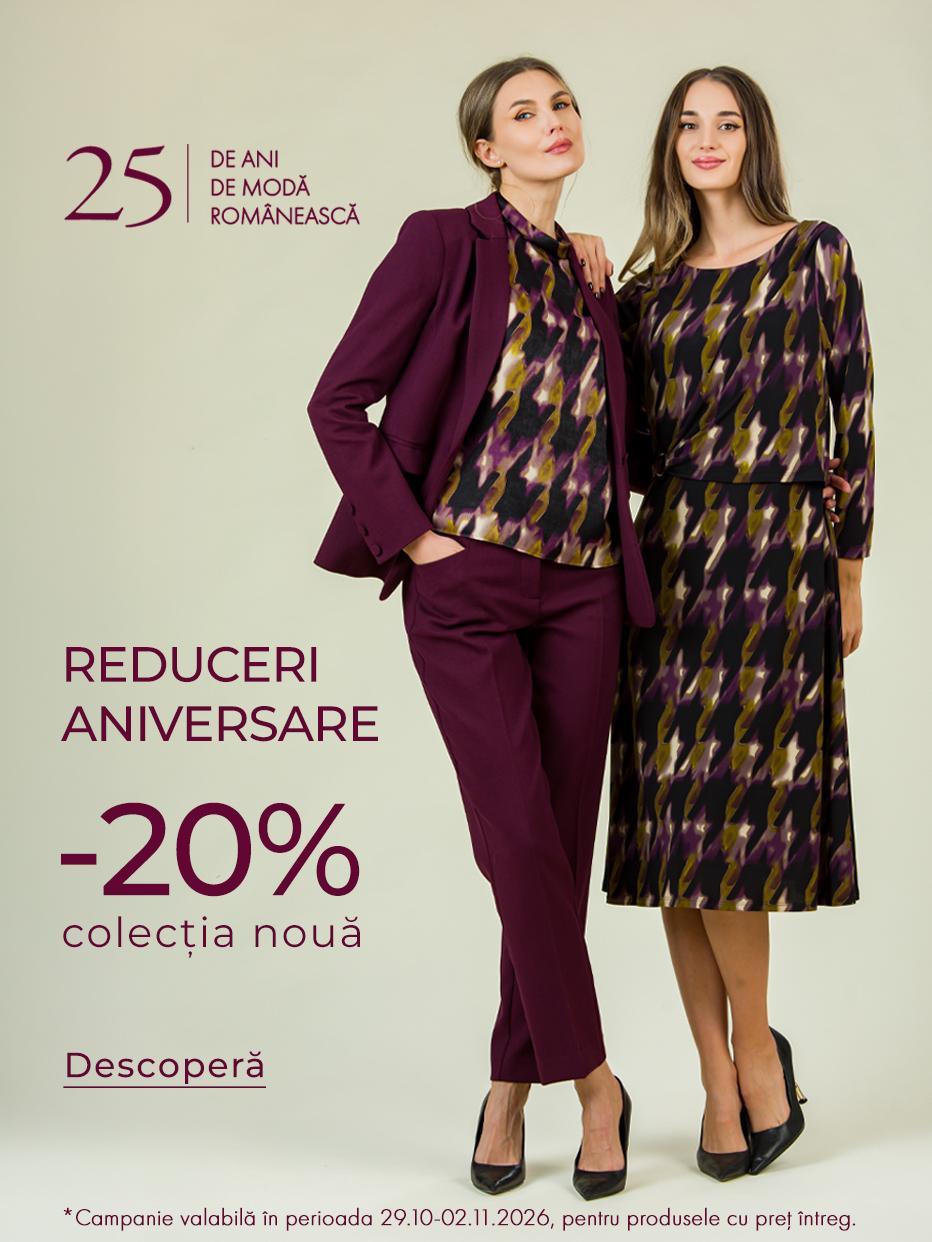 20% reducere pentru produsele cu pret intreg